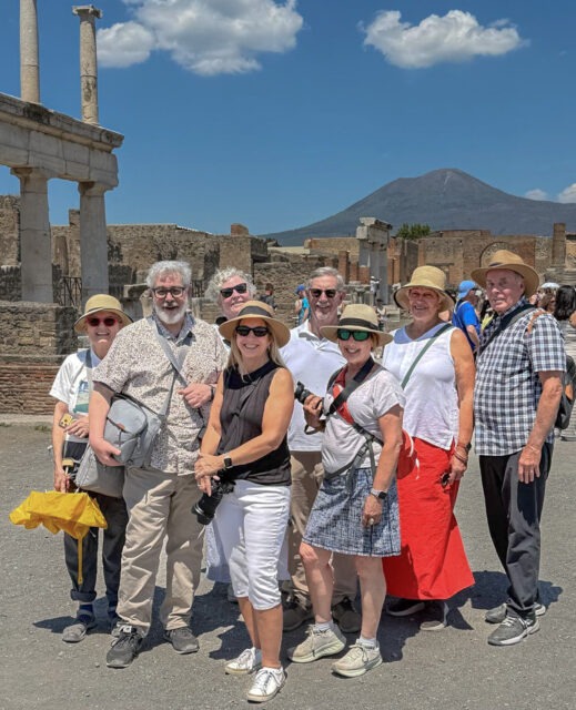 The group after our fascinating tour of the ruins of Pompeii